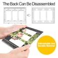 thumbnail image 4 of Yayeee Rocker Switch Wall Plate 2-Gang 4.7"x4.6" Home Decorative Outlet Cover, Green Flowers, 4 of 6