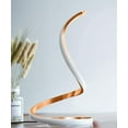 thumbnail image 1 of Spiral LED Table Lamp (Silver), Dimmable Metallic Beside Lamp with Touch Controller, 13 Inch Height & 9w & 3 Color Temperature, Contemporary Decorative Lamp for Home, Living Room & Office, 1 of 6