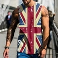 thumbnail image 2 of Men National Day Union Jack Spring Summer Vest Graphic Printed O-Neck Plus Size Comfortable Male Cool Camis Dailywear, 2 of 5