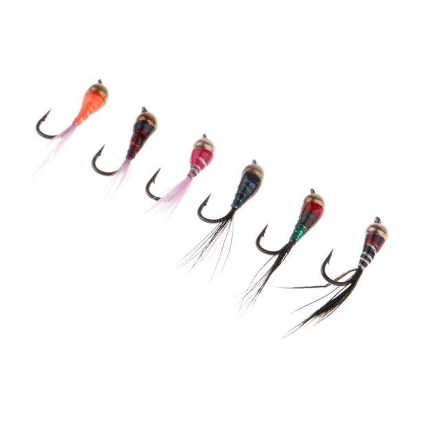 De Moscas Para Pesca Con Trucha DYNWAVEMX Streamer De Moscas Impermeable Paquete De 6
