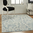 thumbnail image 5 of HomeRoots 522174 6 x 9 ft. Damask Rectangle Power Loom Area Rug, Cream, 5 of 5