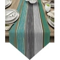 thumbnail image 1 of GFDYREE Burlap Linen Rustic Table Runners 36 Inches Long, Vintage Farm Wood Grain Green and Gray Table Runner Farmhouse Style for Coffee Table, Holiday Parties, Wedding, Events Dinner, Home, 1 of 7