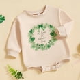 thumbnail image 5 of Otqutp New Born Baby St Patricks Day Romper Onesie Long Sleeve Crewneck Sweatshirt Boys Cute Easter Jumpsuit Girls Boys Bodysuit, 5 of 9