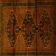thumbnail image 1 of Ahgly Company Machine Washable Indoor Square Persian Yellow Traditional Area Rugs, 4' Square, 1 of 4