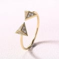 thumbnail image 6 of HeartsAndYou 1ct Round Cut Moissanite Engagement Ring for Women Egyptian Triangle Open 18k Yellow Gold Over Silver, 6 of 8