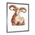 thumbnail image 2 of Designart 'Abstract Portrait of Wild Ram With Mighty Horns II' Farmhouse Framed Art Print, 2 of 4