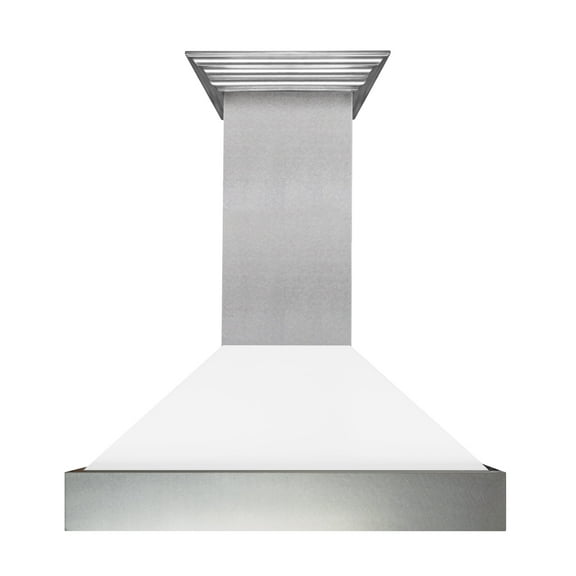 ZLine 8654WM36 Snow Finish Range Hood With White Matte Shell