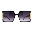 thumbnail image 3 of Womens Rimless Mod 90s Squared Butterfly Designer Sunglasses Black Smoke, 3 of 4
