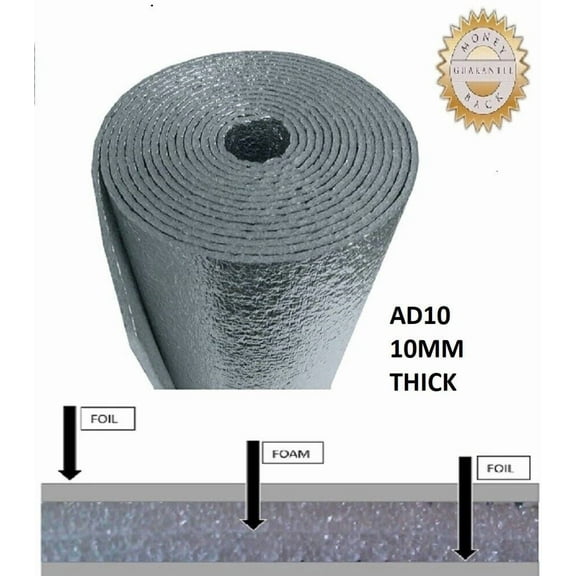 2X5 SmartFOIL 10mm Reflective Insulation Roll Radiant Barrier Foil Foam Wrap R12