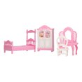 thumbnail image 3 of Chambre à Coucher de Maison de Poupée Faire Semblant Jouet, Meubles de Chambre de Maison de Poupée Ensemble Dressing Tables Rondes pour les Jeux de Rôle, 3 of 8