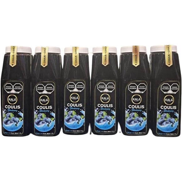 Kit de 6 Coulis Kala Para Preparar Bebidas De 1.1 Lt Sabor BlueBerry