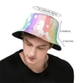 thumbnail image 3 of Unicorn Rainbow Colorful Bucket Hat, Packable Fisherman Sun Cap, Foldable UV Protection for Fishing Beach Hiking Camping, 3 of 6