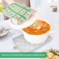 thumbnail image 3 of Yayeee Pot Holders Kitchen Heat Resistant with Pockets 7"x9.8" Cotton Oven Cooking Hot Pads, Green Blossom Mosaic, 3 of 7