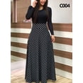 thumbnail image 2 of Tralilbee Robe Longue Imprimée pour Femme Pièce Florale Col Rond Banquet Mode Élégante Robe Moulante Moderne Aguichant Grande Taille, 2 of 3