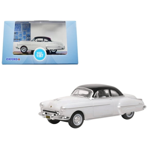 1950 Oldsmobile Rocket 88 Coupe Marol Gray with Black Top 1/87 (HO) Scale Diecast Model Car by Oxford Diecast