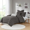 thumbnail image 5 of Gracie Mills Mikel Chenille Dot Cotton Jacquard Comforter Set with Euro Shams and Throw Pillows - GRACE-9444, 5 of 5