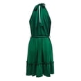 thumbnail image 4 of Vestido sin mangas con cinturón para mujer: diseño informal y elegante, detalles plisados, color liso, versátil para primavera/verano., 4 of 5