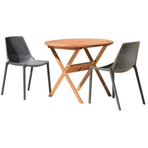 Amazonia Eagle 3-Piece Round Patio Dining Set