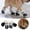 Black1, variant on Pack of 4 Thick Non- Dog Shoes with Snow Lining Winter Shoes for Small Dogs Paw Protection for Outdoor and Winter