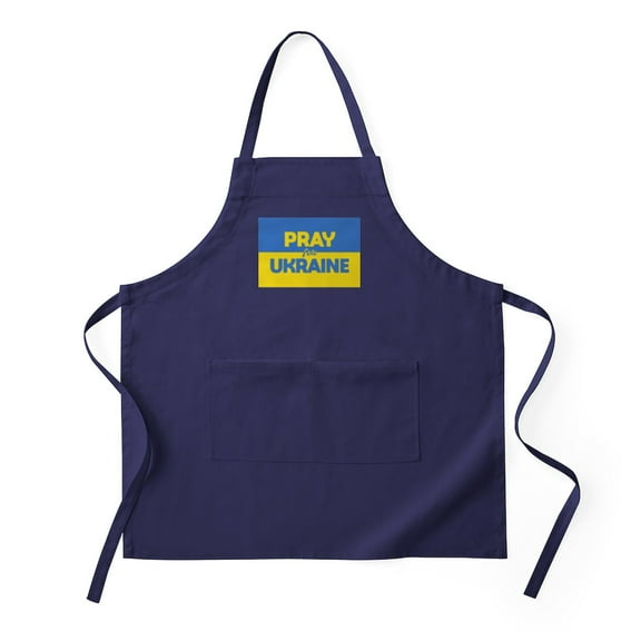 CafePress - Pray For Ukraine - Kitchen Apron with Pockets, Grilling Apron, Baking Apron