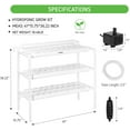 thumbnail image 2 of VIVOSUN Hydroponic Grow Kit, 3 Layers 90 Plant Sites 10 PVC Pipes , Water Pump, Pump Timer, Nest Basket and Sponge, 2 of 7