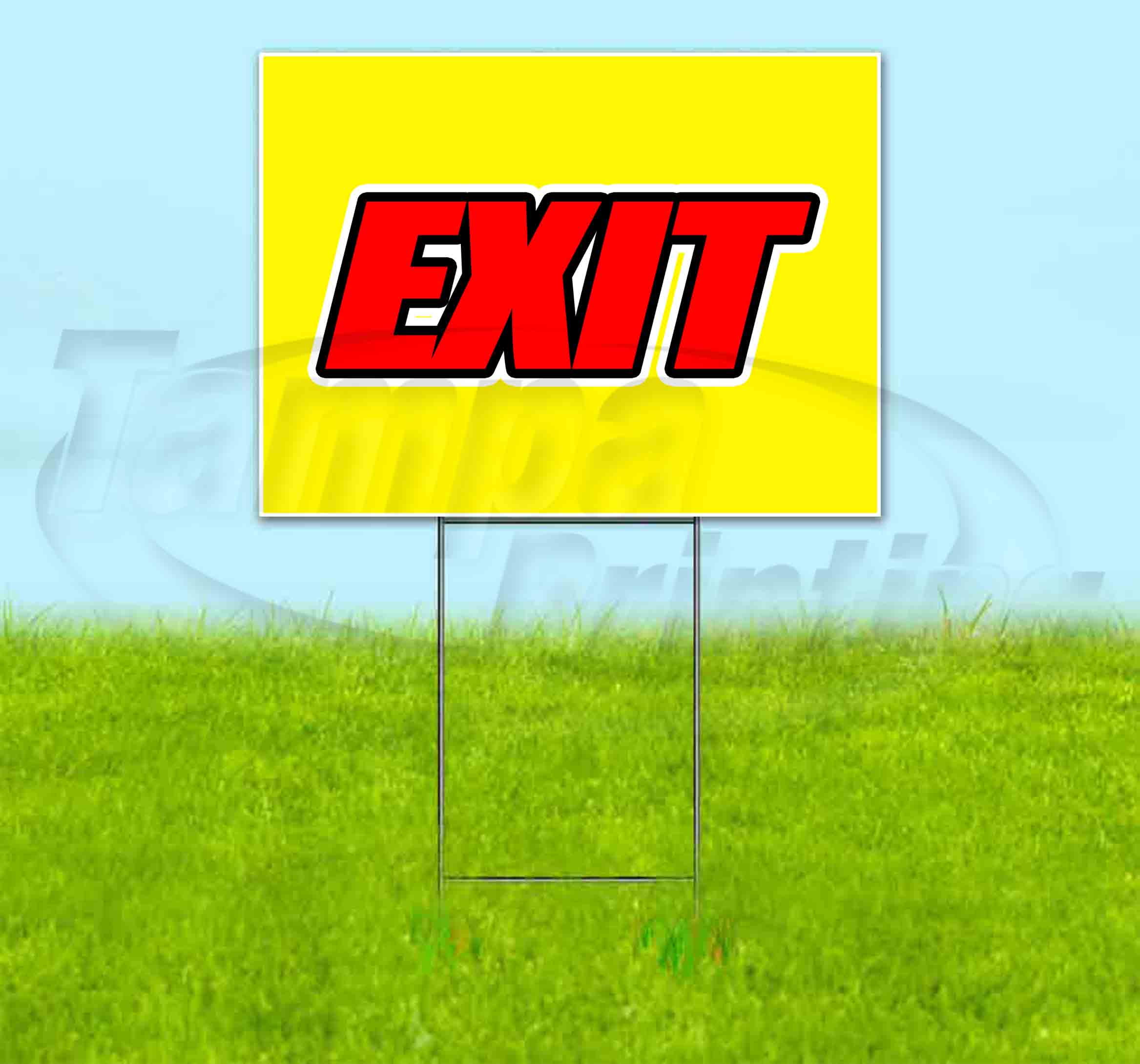 Exit Yellow Background (18