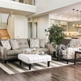 thumbnail image 3 of Furniture of America Shila Contemporary Fabric Tufted Sofa in Light Gray, 3 of 4