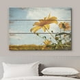 thumbnail image 3 of IDEA4WALL Canvas Wall Art Wall Art Yellow Wildflower Field on Retro Wood Panels Nature Floral Digital Art Modern Print Rustic Scenic for Living Room, Bedroom, Office - 24"x36", 3 of 5