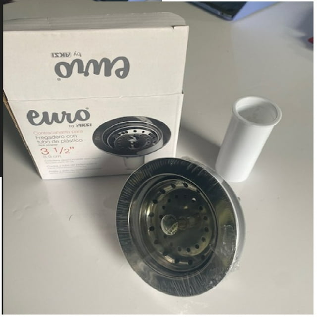 Contra canasta para fregadero con tubo de plástico 3-1/2"