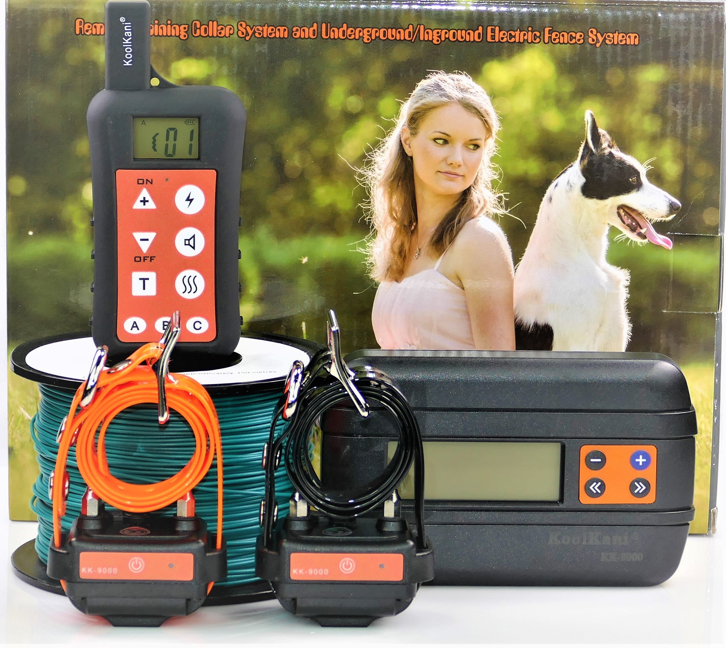 In-Ground Electric Dog Pet Fence System Waterproof Shock Collars For 2-3 Dogs 