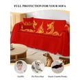 thumbnail image 4 of Red Yellow Dragon Couch Cover, Happy New Year Sofa Cover Blanket for 2 Seat Cushion, Sectional Sofa Slipcover Furniture Protector for Living Room Bedroom 71''x102'', 4 of 9