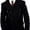 Black, variant on West End Men's Willard Double Breasted Pea Coat - Plaid - 38R