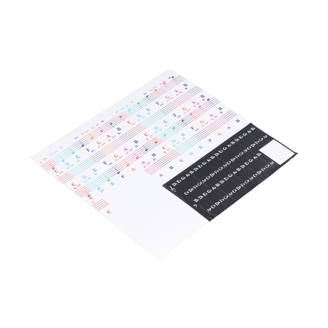 Pegatina de Teclado de piano, fácil pegado 88 llaves claras duradera nota extremavable lable para instrumento
