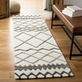 thumbnail image 3 of SAFAVIEH Glamour Drew Geometric Area Rug, Ivory/Grey, 8' x 10', 3 of 8