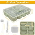thumbnail image 2 of Tcwhniev Divided Serving Tray Snackle Box Container with Lid and Handle, Portable 10-Compartment Snack Containers Built-in 2 Sauce Container for Party, Picnic, Perfect for Fruit, Candy, Snack, 2 of 7