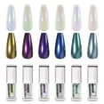 thumbnail image 3 of Gel Nail Polish, Magnetic Gel Nail Polish, Liquid Mirror Powder Nail Art, Holographic Shimmer Effect, Natural Resin formula, Low Odor, Long-Lasting Finish, 3 of 4