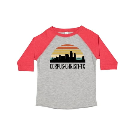 

Inktastic Corpus Christi Texas Skyline Retro Gift Toddler Boy or Toddler Girl T-Shirt
