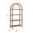 thumbnail image 3 of Vexley 72 Inch Large Arched Bookshelf in Walnut, 3 of 9