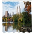 thumbnail image 3 of Ambesonne City Shower Curtain, Manhattan Central Park, 69"Wx75"L, Multicolor, 3 of 3