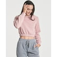 thumbnail image 2 of Real Essentials 3 Pack: Women's Fleece Cropped Sweatshirt - Long Sleeve Crew Neck Crop Top (Available in Plus Size), 2 of 6