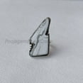 thumbnail image 2 of White Howlite Ring, 925 Sterling Silver Ring, Lightning Bolt Howlite Ring, Handmade Ring, Lightning Bolt Gemstone Ring, Rings For Women, Minimalist Ring, Promise Gift, 2 of 4