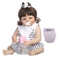 thumbnail image 4 of Muñeca de Reborn de exterior exterior exterior Real de 57cm, cuerpo completo de silicona suave, accesorios lavables, el más yotijar Muñeca Reborn de 22 pulgadas, 4 of 9