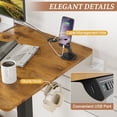 thumbnail image 2 of Homall Electric Standing Desk, 40”x24” Height Adjustable Desk with Memory Preset and Phone Stand,Brown, 2 of 7
