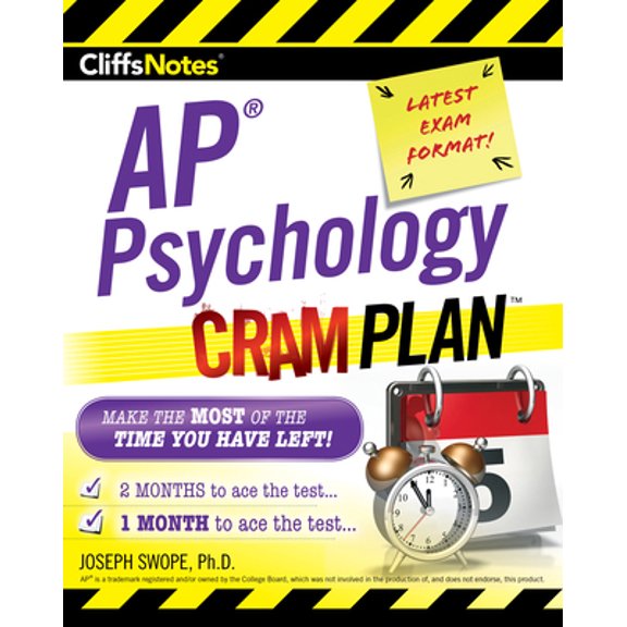 Pre-Owned Cliffsnotes AP Psychology Cram Plan (Paperback) 0358121833 9780358121831