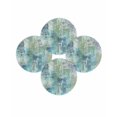 thumbnail image 7 of 15 Inch Round Placemats Set of 4, Blue Sage Green Boho Non Slip Heat Insulation PP Table Mats, Vintage Ethnic Tribe Abstract Art Washable Place Mats for Kitchen Dining Party Table Decor, 7 of 7