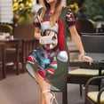 thumbnail image 2 of Lsque Chucky Print Women's Casual Dress T-Shirt Summer Short Sleeve Scoop Neck Swing Dresses, 2 of 7