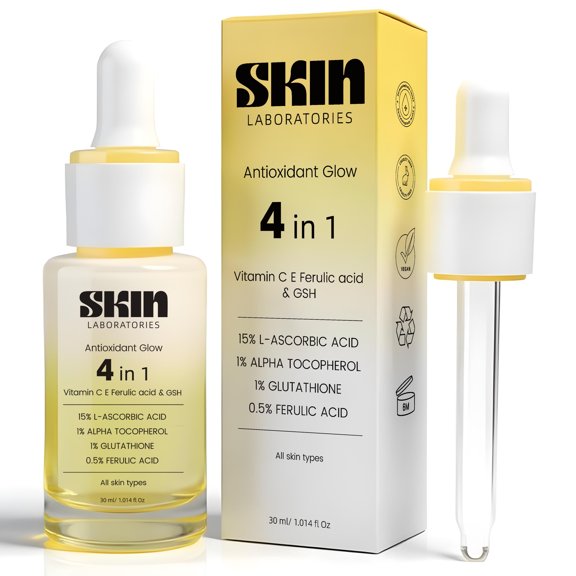Vitamin C Serum with Vitamin E, Ferulic Acid & Glutathione, 30 mL