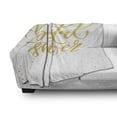 thumbnail image 3 of Bridal Shower Soft Flannel Fleece Throw Blanket, Hand Written Sketch Design Ivy Lettering Bride Party with Dots Image, Cozy Plush for Indoor and Outdoor Use, 70" x 90", Yellow and White, by Ambesonne, 3 of 6