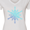 thumbnail image 4 of Inktastic Christmas Blue Ice Snowflake Women's V-Neck T-Shirt, 4 of 5