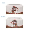 thumbnail image 4 of Psesaysky Christmas Rectangle Tissue Box Cover, Snowman Cardinal Tissue Box Holder with Bottom Buckle - Waterproof PU Leather Decorative Organizer for Tabletop, Bathroom, Car, Office, 4 of 7